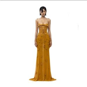 Mustard gown Huelley Rose